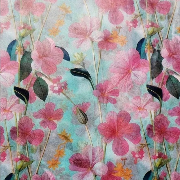 25 Sheets Floral Tissue , Gift Wrapping Paper - Picture 2 of 11